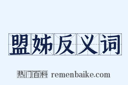 盟姊反义词是什么意思的图片